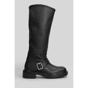 Stivali tacco basso Cph 441 in Pelle Nera