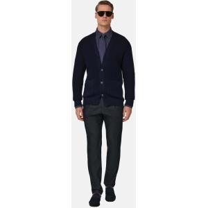 Boggi, Cardigan Di Maglia In 100% Cotone Biologico, Donna, Navy, Taglia: M