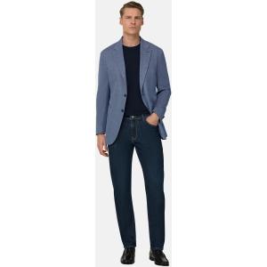 Boggi, Giacca Punto Spillo In Misto Cotone B Jersey, Uomo, Blu, Taglia: 54