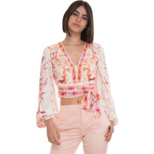 Guess Camicia da donna fantasia Bianco-rosa Viscosa Donna