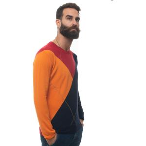 US Polo Assn Maglia girocollo Blu-arancio Lana Uomo