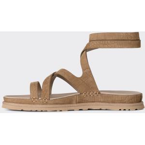 UGG Sandal W Goldengaze Embossed Ankle Wrap Mustard Seed
