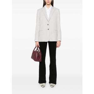 Blazer In Flanella Melange Calvin Klein Grigio Taglia 32 Calvin Klein  Taglia 32