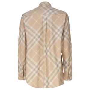 Camicia A Quadri In Cotone Burberry Nero Taglia L Burberry  Taglia L