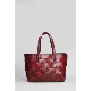 Tote Box Weave Basket in Pelle Bordeaux