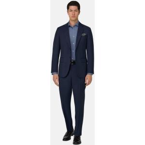 Boggi, Abito Micro Fantasia In Lana, Uomo, Blu, Taglia: 52