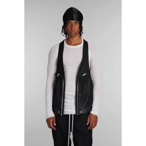 Gilet Bauhaus vest in Pelle Nera