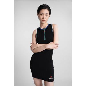 Abito corto in viscosa Nera