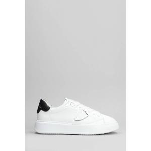 Sneakers Temple Low in Pelle Bianca