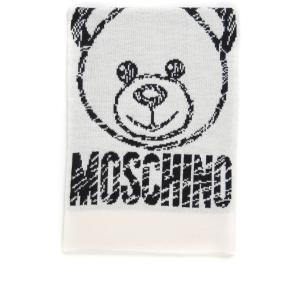 Moschino Sciarpa Bianco Lana Uomo