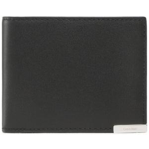 33-Portafoglio grande da uomo Modern Plaque Bifold 6cc W/Bill K50K509975 Nero