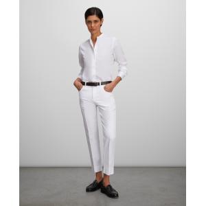 Aspesi Camicia In Popeline Di Cotone Con Collo Alla Coreana Donna