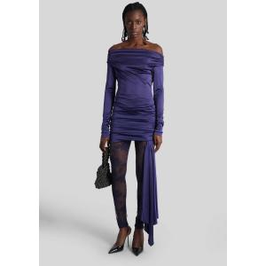 Abito corto Wendell in acetato Blu