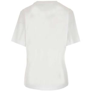 T-shirt Logo Bianca E Nera M.s.g.m. Bianco Taglia S M.s.g.m.  Taglia S