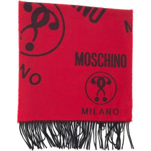 Moschino Sciarpa fantasia Rosso Lana merino Uomo