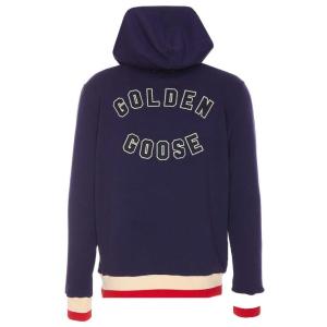 Felpa Con Cappuccio Regolare Blue Star Golden Goose Blu Taglia L Golden Goose  Taglia L