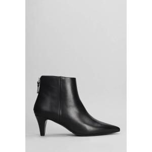 tronchetti tacco alto  in Pelle Nera