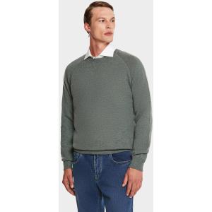 Maglia girocollo misto cashmere taglio felpa