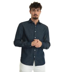 Peuterey Camicia jeans  VINTEXCHA01 Denim scuro Cotone Uomo