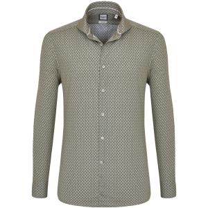 Camicia trendy con micro-fantasia francese