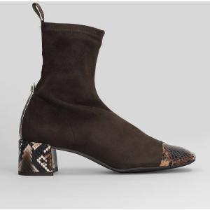 tronchetti tacco alto  in Camoscio Marrone