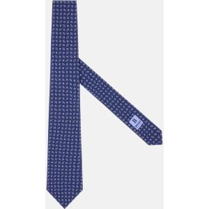 Boggi, Cravatta Motivo Floreale In Seta, Uomo, Blu