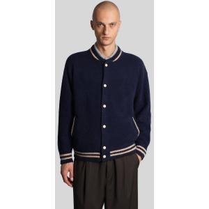 Giacca Bomber  in Cashmere Blu