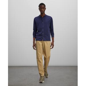 Aspesi Camicia In Maglia Di Cotone, Seta E Lino Uomo, Navy