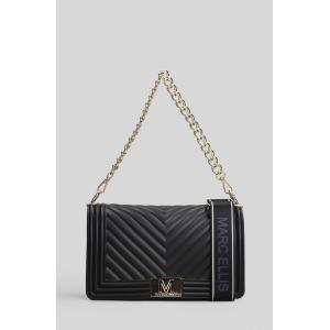 Borsa a spalla Flat M in Gomma Nera