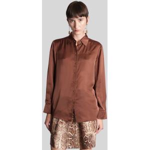 Camicia  in Seta Marrone