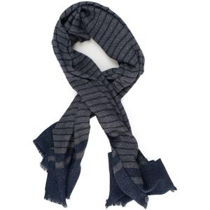 Luigi Borrelli Sciarpa Blu Lana Uomo