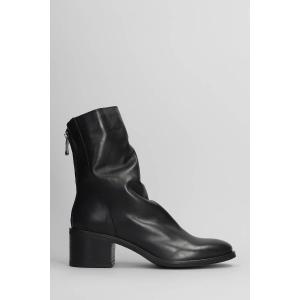 tronchetti tacco alto  in Pelle Nera