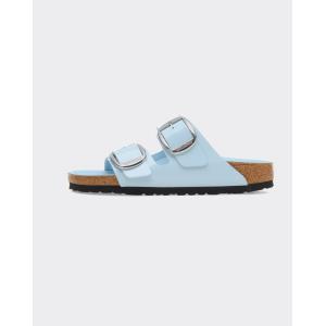 Birkenstock Ciabatta Arizona Big Buckle Shine Blue Natural Leather