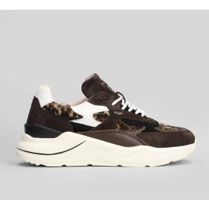 Sneakers Fuga pony in pelle e camoscio Animalier