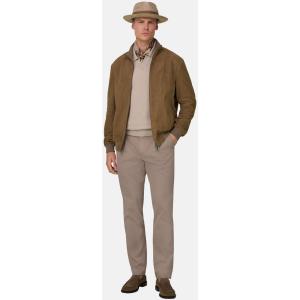 Boggi, Bomber In Vera Pelle Scamosciato, Uomo, Taupe, Taglia: L