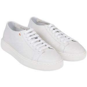 Sneakers Allacciate In Pelle Biking Santoni Bianco Taglia 6 Santoni Taglia 6