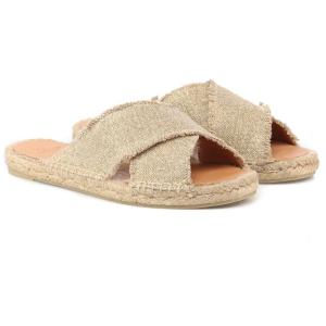 Sandali Palmera In Rafia Con Lurex Castaner Metallico Taglia 36 Castaner  Taglia 36