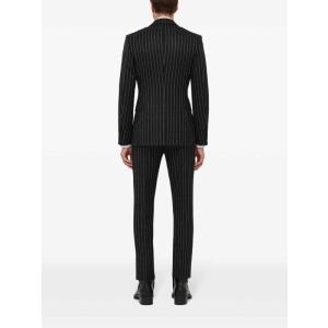 Giacca Monopetto Gessata Alexander Mcqueen Nero Taglia 50 Alexander Mcqueen Taglia 50