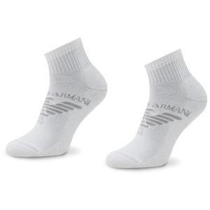 33-Set di 2 paia di calzini lunghi da uomo 292304 2F258 00010 Bianco