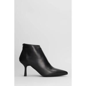 tronchetti tacco alto Elise in Pelle Nera