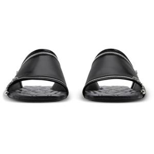 Sandali In Pelle Con Cerniera Decorativa Burberry Nero Taglia 36 Burberry Taglia 36