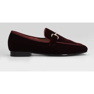 Mocassini  in Velluto Bordeaux