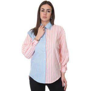 Liu Jo Camicia da donna oversize Rosa-celeste Cotone Donna