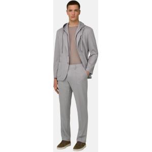 Boggi, Giacca Felpa Madison In Misto Cotone Elasticizzato, Uomo, Light grey, Taglia: 50