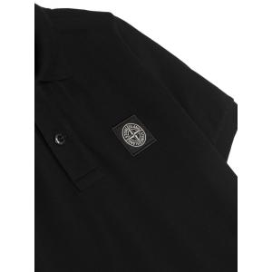 Polo Shirt Stone Island Junior Nero Taglia 6A