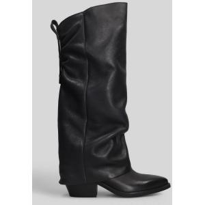 Stivali texani Hunter in Pelle Nera