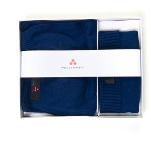 Peuterey Set Sciarpa e Cappello GIFT PTY Bluette Viscosa Uomo