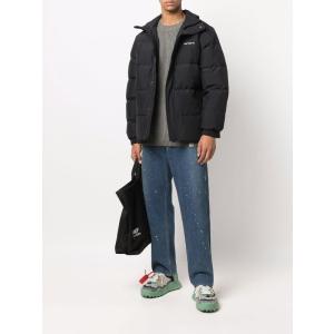 Piumino In Piuma Con Stampa Logo Carhartt Nero Taglia S Carhartt  Taglia S