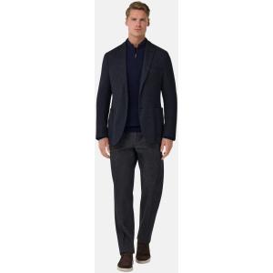 Boggi, Giacca Diagonale In Misto Cotone B Jersey, Uomo, Blu, Taglia: 44