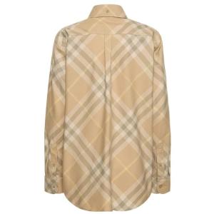 Camicia In Cotone A Quadri Cotone Burberry Nude e Neutro Taglia 6 Burberry  Taglia 6